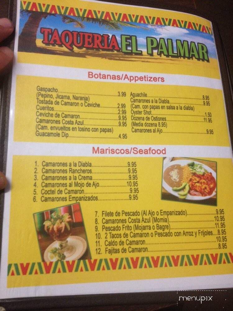 Taqueria El Palmar - Merced, CA menu_pic