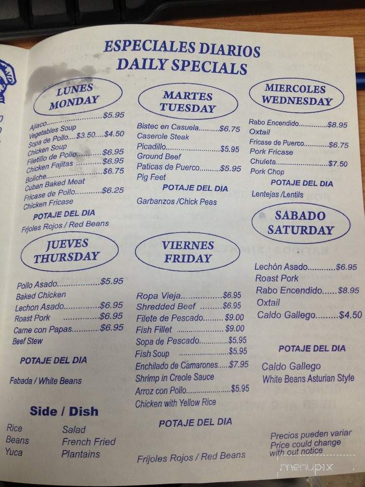 Don Toston - Miami, FL menu_pic