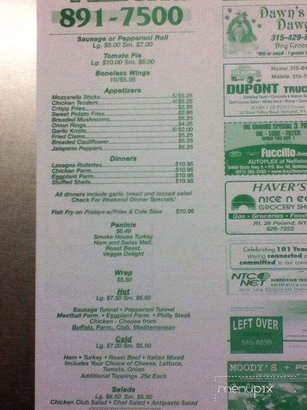 R J's Pizzeria - Middleville, NY menu_pic