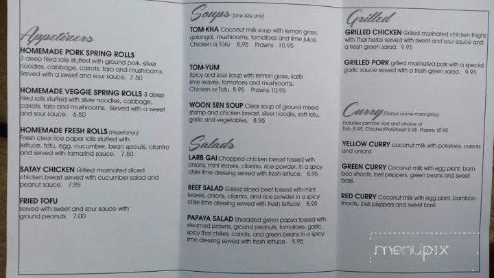 Tuk's Thai Kitchen - Milwaukee, WI menu_pic