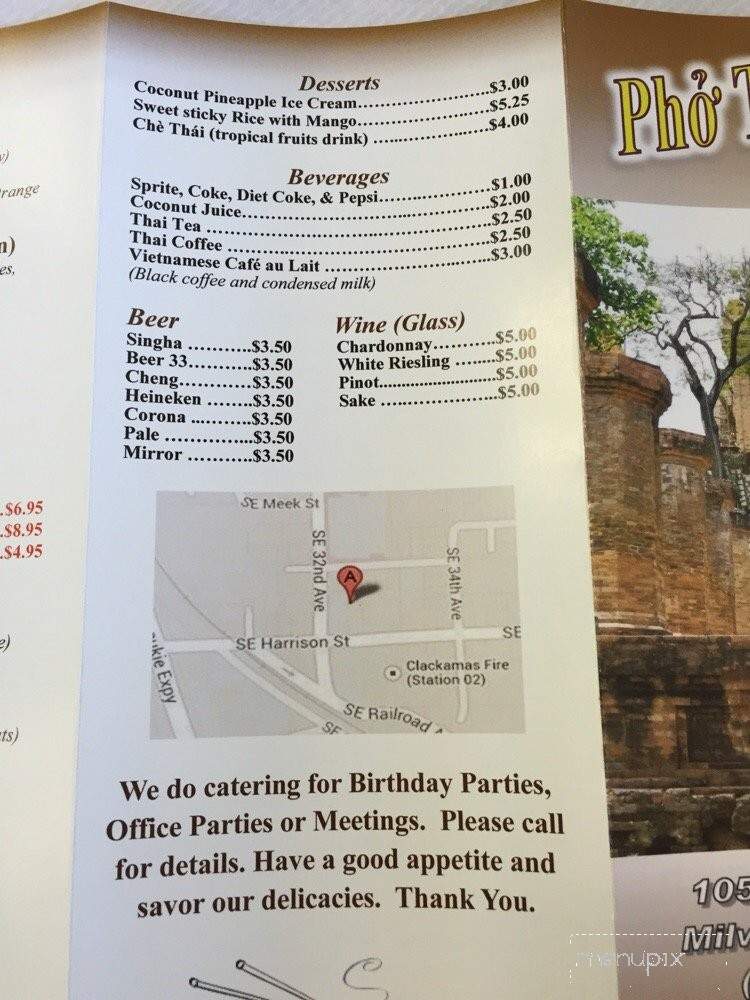 Pho Thap Ba - Milwaukie, OR menu_pic