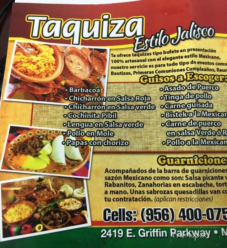 Taquiza Estilo Jalisco - Mission, TX menu_pic