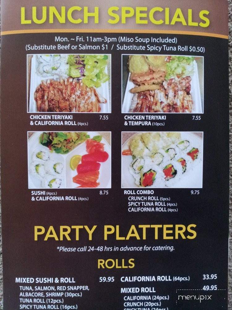 Sushi & Roll - Mission Viejo, CA menu_pic