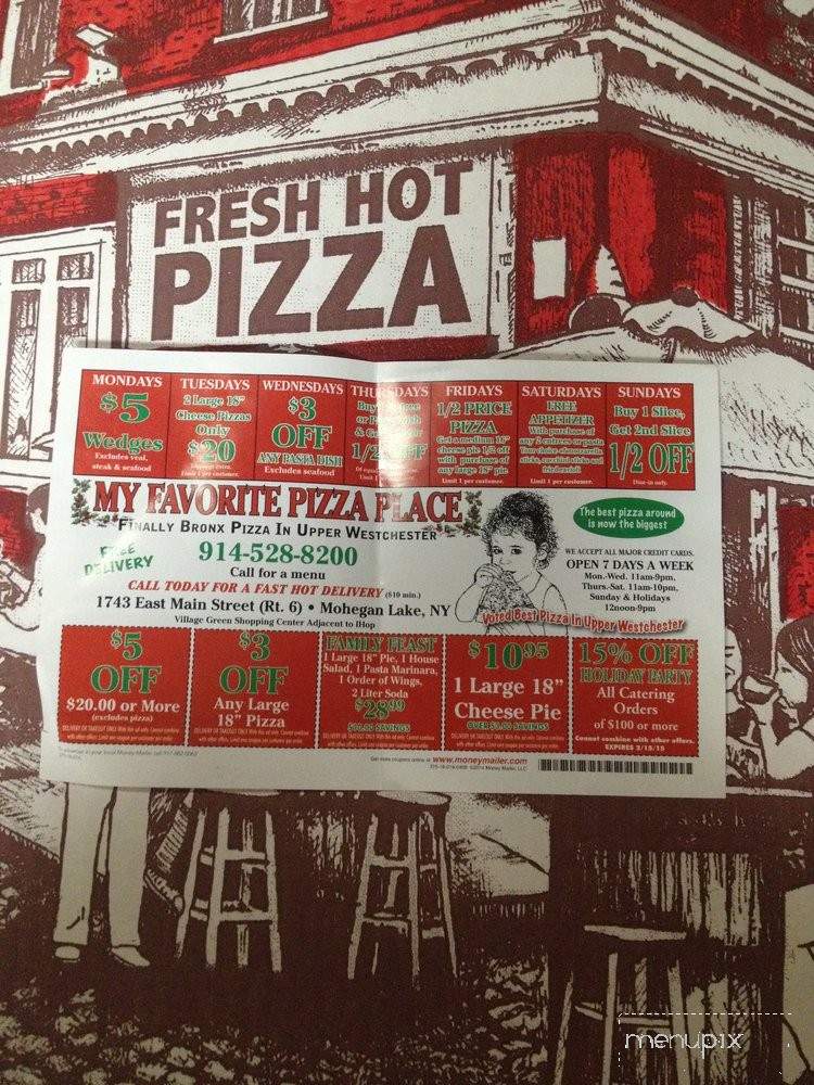 My Favorite Pizza Place - Mohegan Lake, NY menu_pic