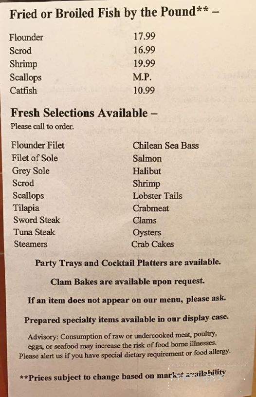 G&R Seafood & Grill - Monroe Township, NJ menu_pic