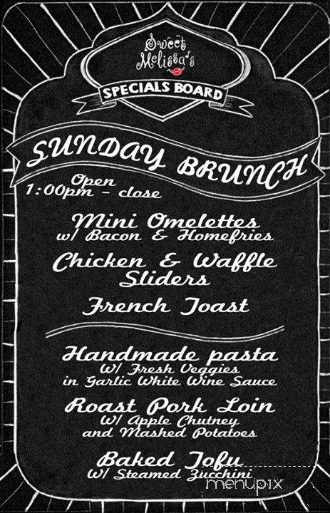 Sweet Melissa's - Montpelier, VT menu_pic
