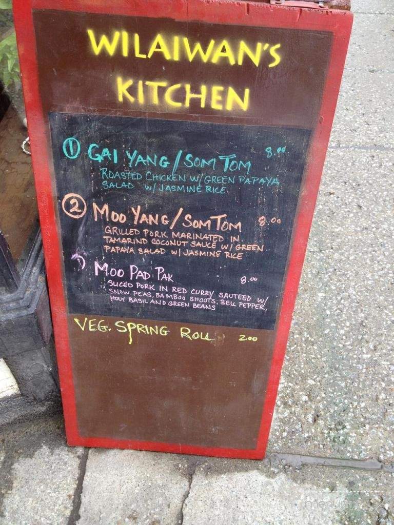 Wilaiwan's Kitchen - Montpelier, VT menu_pic