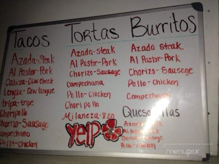 Sultepec - Mooresville, NC menu_pic