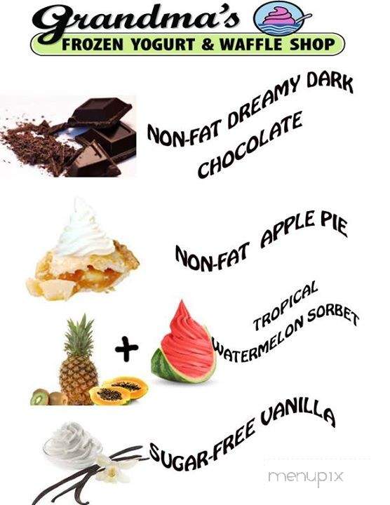 Grandma's Frozen Yogurt & Waffle Shop - Morro Bay, CA menu_pic