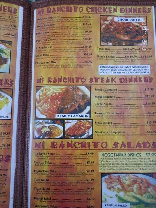 Mi Ranchito Mexican Restaurant - Moultrie, GA menu_pic