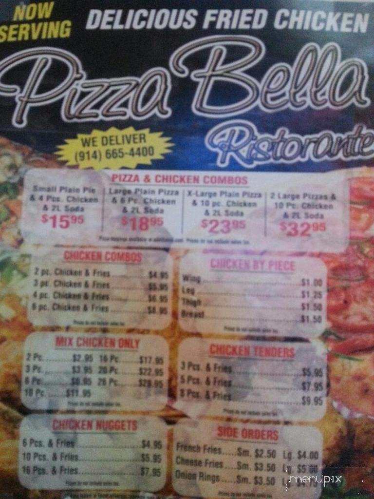 Pizza Bella II - Mount Vernon, NY menu_pic