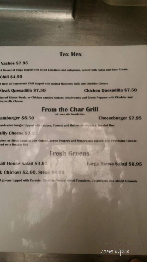 Danny's Bar & Grill - Myrtle Beach, SC menu_pic