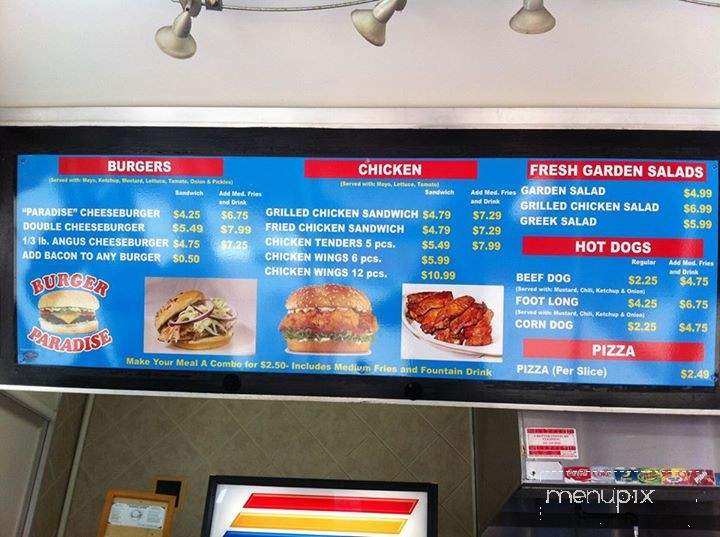 Burger Paradise - Myrtle Beach, SC menu_pic