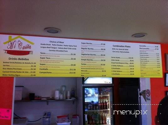 Mi Casita - Napa, CA menu_pic