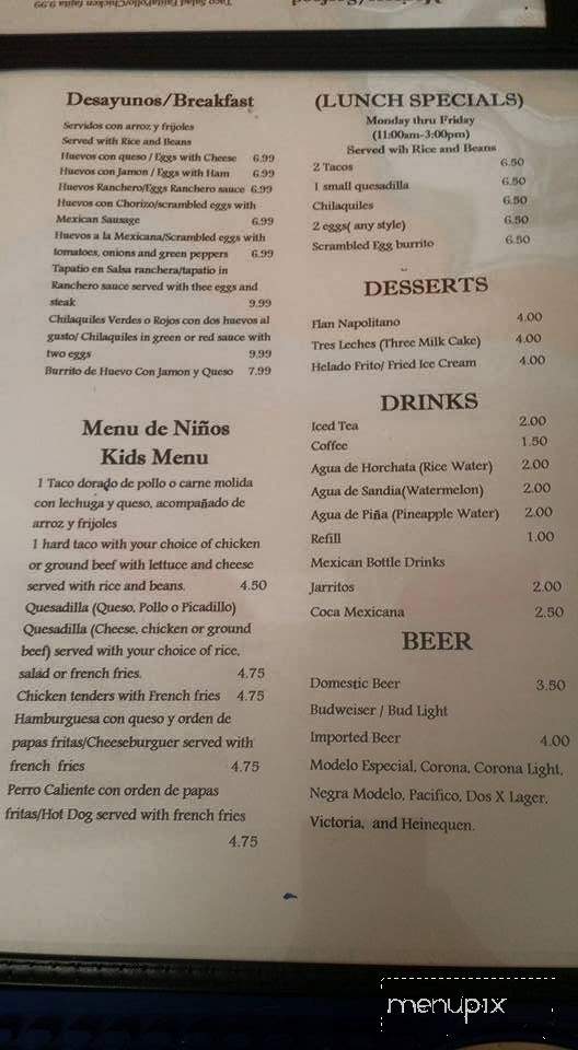 Cielito Lindo - Naples, FL menu_pic