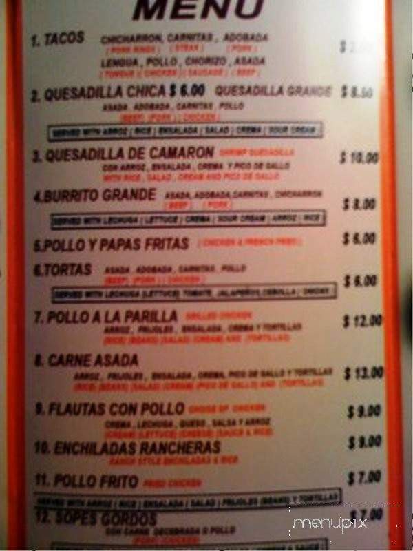 Paisano's Mexican Restaurant - Nashua, NH menu_pic
