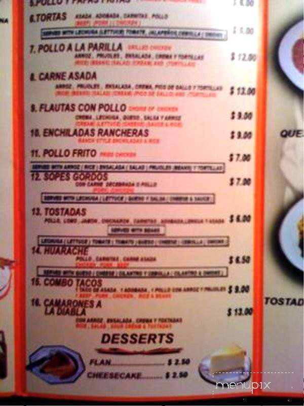 Paisano's Mexican Restaurant - Nashua, NH menu_pic