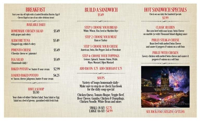 Ty's Soups and Sandwiches - Nashville, TN menu_pic