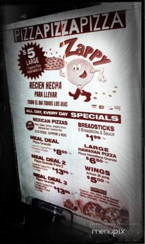 Zappy Pizza - National City, CA menu_pic
