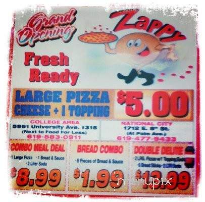 Zappy Pizza - National City, CA menu_pic