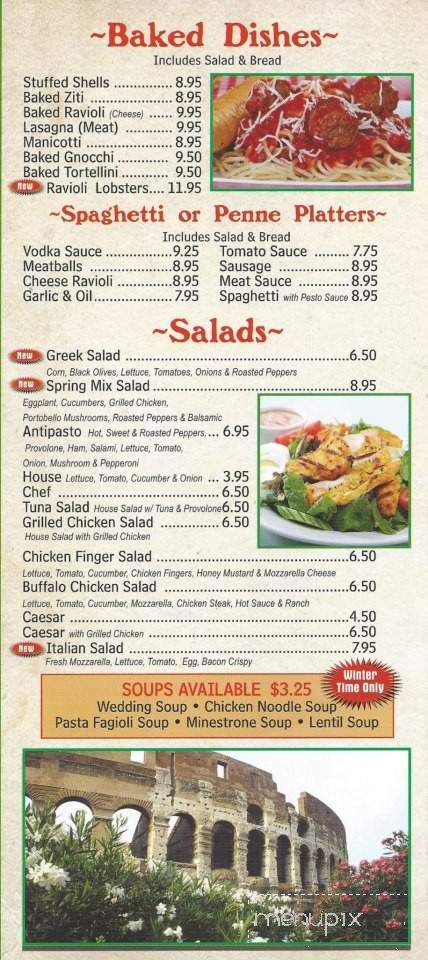 Roma Pizza II - New Britain, PA menu_pic