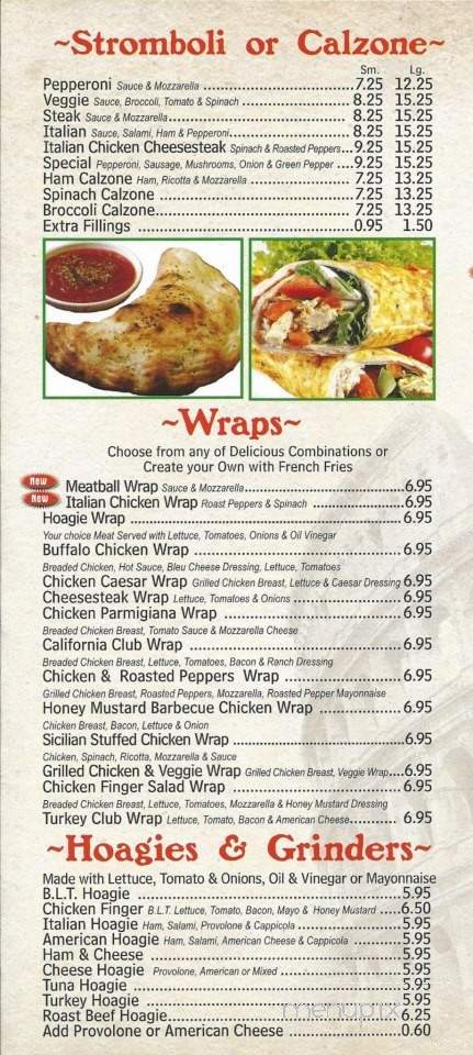 Roma Pizza II - New Britain, PA menu_pic