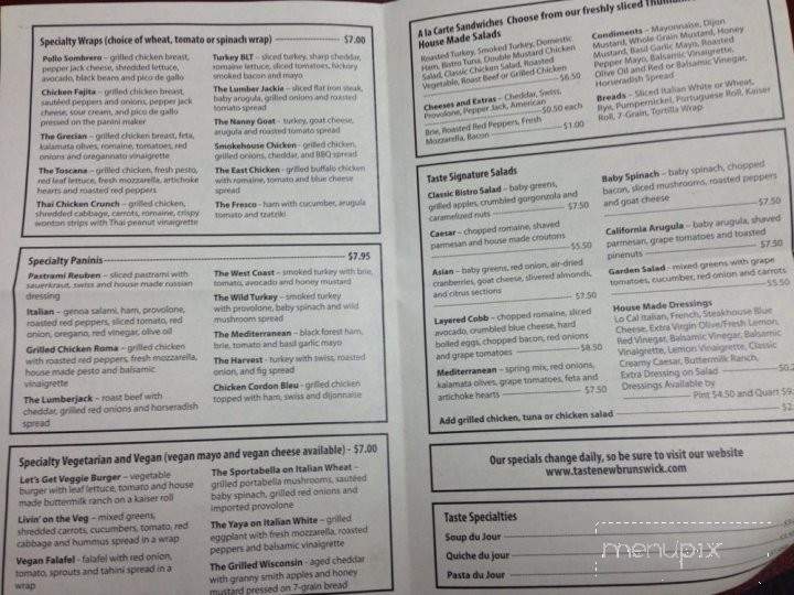 Taste - New Brunswick, NJ menu_pic