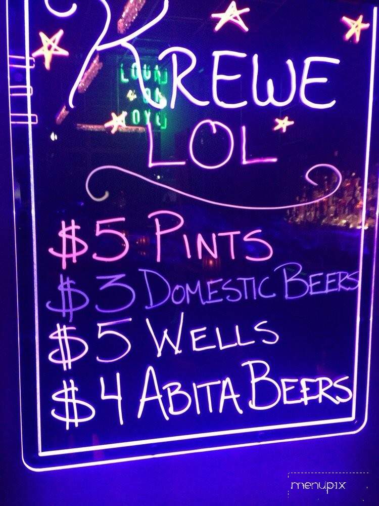 Krewe Lounge on Loyola - New Orleans, LA menu_pic
