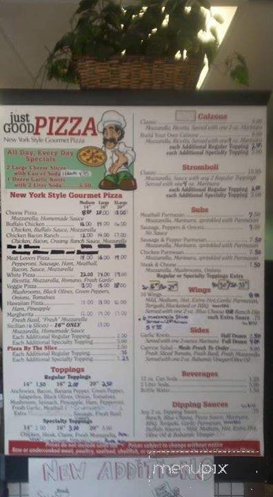 Just Good Pizza - New Port Richey, FL menu_pic