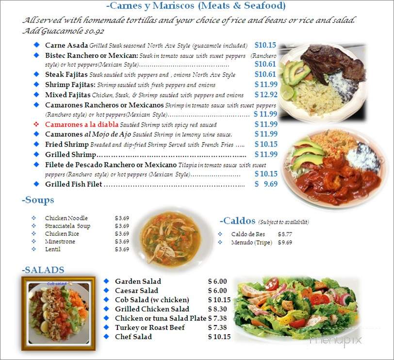 North Avenue Cafe - New Rochelle, NY menu_pic