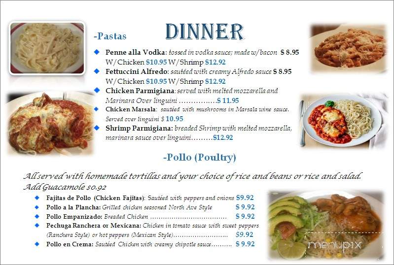 North Avenue Cafe - New Rochelle, NY menu_pic
