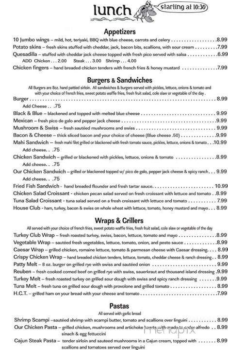 Sand Bar Cafe - New Smyrna Beach, FL menu_pic