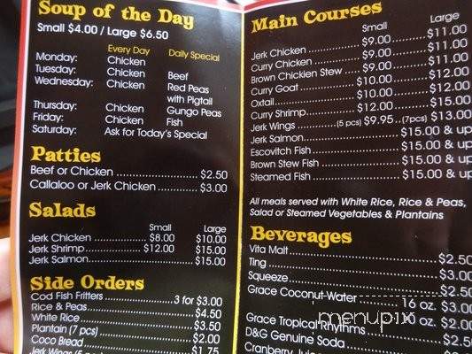 Irie Vibe Caribbean Restaurant - New York, NY menu_pic