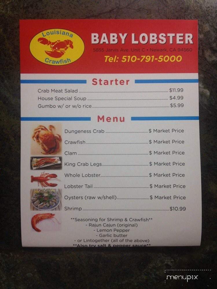 /380323031/Baby-Lobster-Newark-CA - Newark, CA