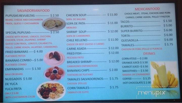 Pupuseria Y Taqueria Rosita - Newark, CA menu_pic