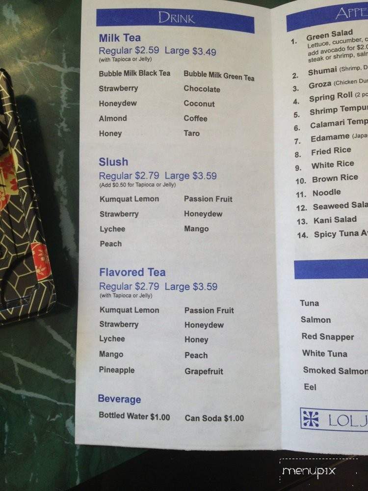 Lol Japanese Cuisine - Hibachi - Newark, NJ menu_pic