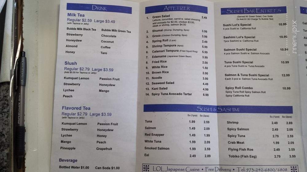 Lol Japanese Cuisine - Hibachi - Newark, NJ menu_pic