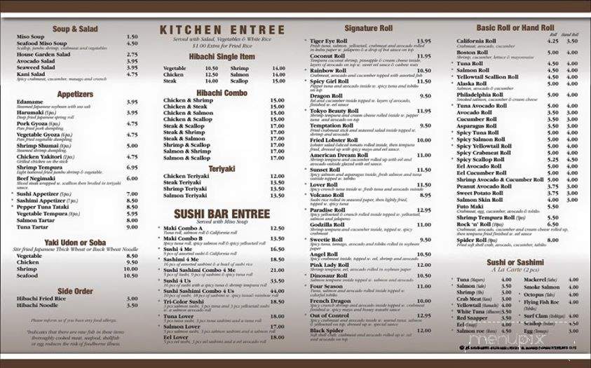 Tokyo Cafe - Newington, CT menu_pic