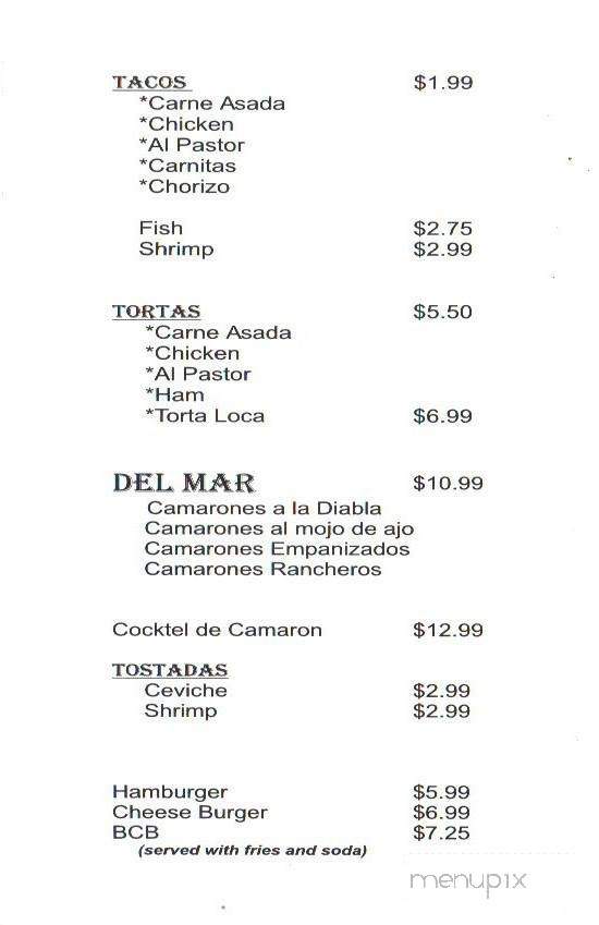 Agave Grill - Nipomo, CA menu_pic