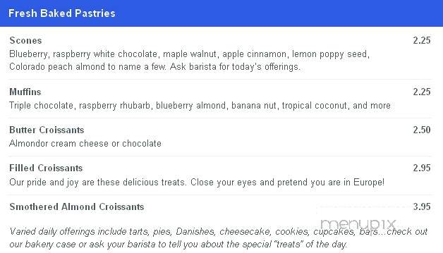 Adirondack Coffee - Nisswa, MN menu_pic
