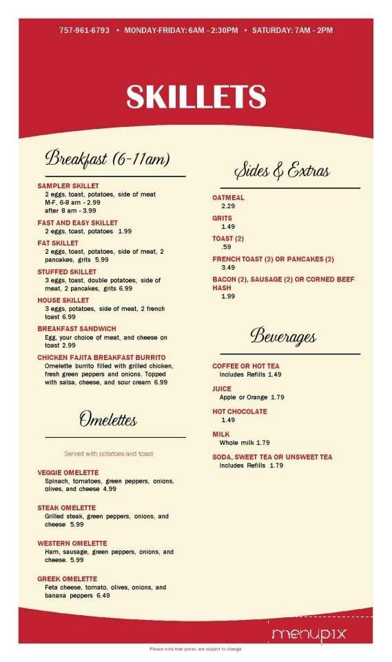 Skillets - Norfolk, VA menu_pic