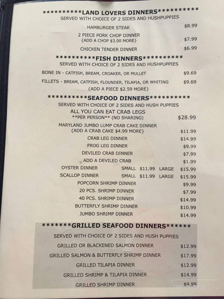 Deshawn's Seafood & Chicken - North Augusta, SC menu_pic