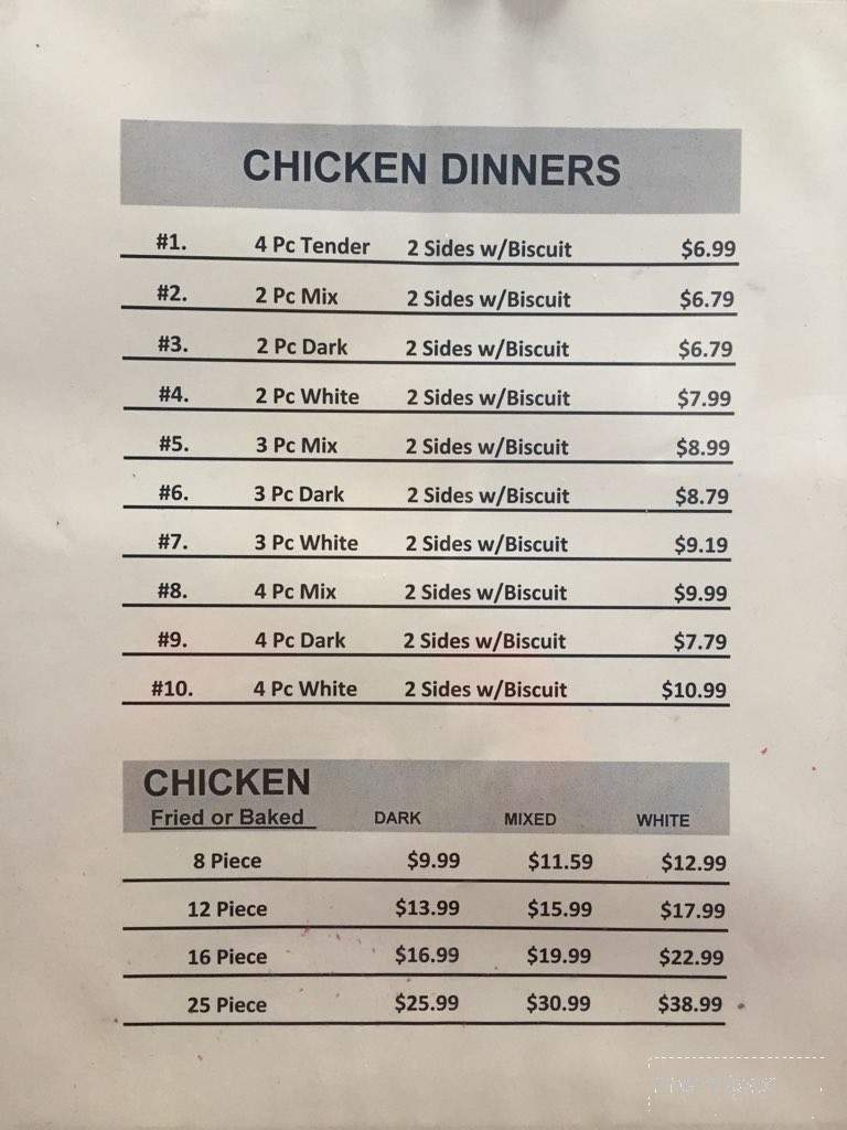 Deshawn's Seafood & Chicken - North Augusta, SC menu_pic