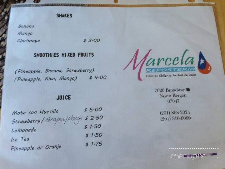 Marcela Reposteria - North Bergen, NJ menu_pic