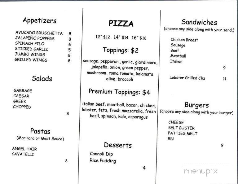 Sliccily Pizza Pub - North Riverside, IL menu_pic
