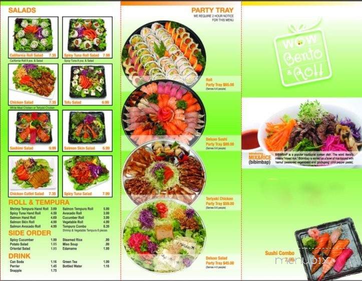 Wow Bento & Roll - Northridge, CA menu_pic