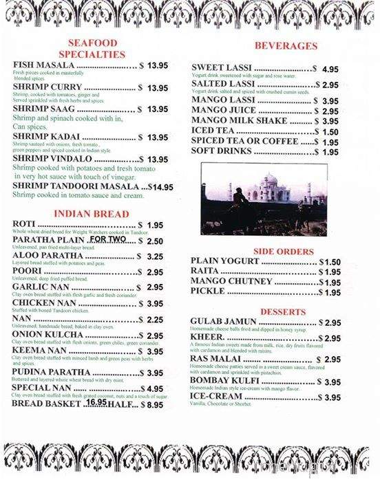 India Grill & Mild Curry - Norwich, CT menu_pic