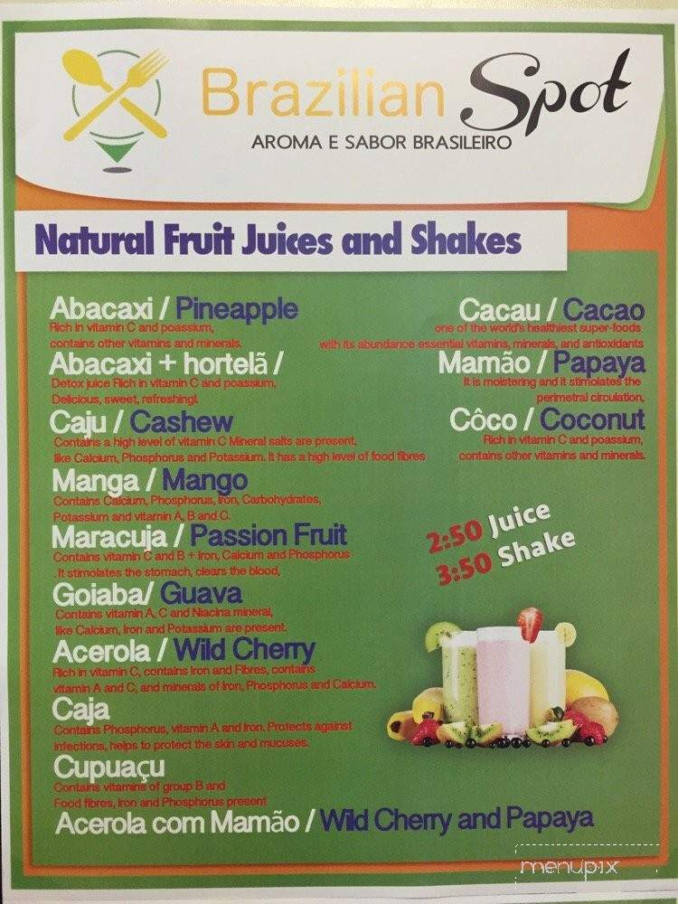 Brazilian Spot - Norwood, MA menu_pic