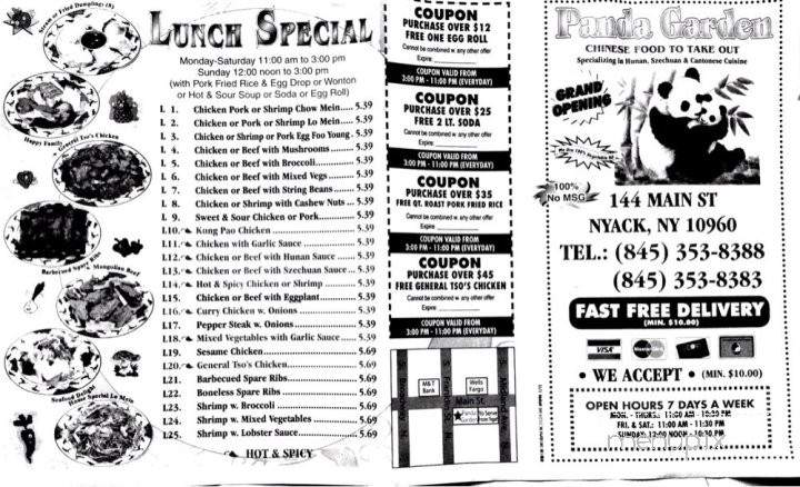 Panda Garden - Nyack, NY menu_pic