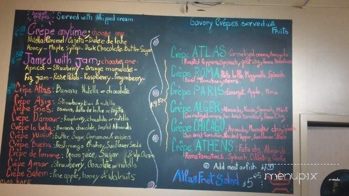 Atlas Kafe - Oak Park, IL menu_pic